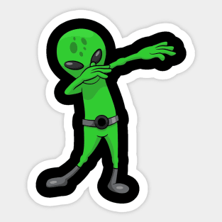 halloween dabbing alien Sticker